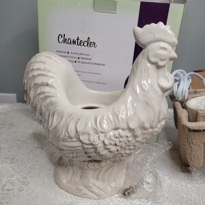 NEW Scentsy Chantecler Wax Warmer White Rooster Farmhouse CottageCore TESTED